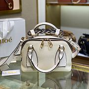 Chloe Daria In Grained & Shiny Calfskin White Size 22 x 9 x 18 cm - 1