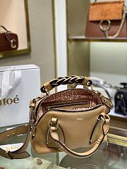 Chloe Daria In Grained & Shiny Calfskin Brown Size 22 x 9 x 18 cm - 3