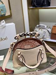 Chloe Daria In Grained & Shiny Calfskin Light Pink Size 22 x 9 x 18 cm - 6