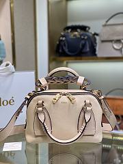 Chloe Daria In Grained & Shiny Calfskin Light Pink Size 22 x 9 x 18 cm - 3