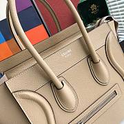 Celine Micro Luggage Calfskin Dune Beige Size 27 X 27 X 15 Cm - 4