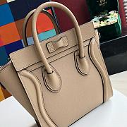 Celine Micro Luggage Calfskin Dune Beige Size 20 X 20 X 10 cm - 3