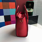 Celine Micro Luggage Calfskin Dune Red Size 20 X 20 X 10 cm - 6
