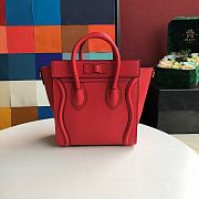 Celine Micro Luggage Calfskin Dune Red Size 20 X 20 X 10 cm - 4