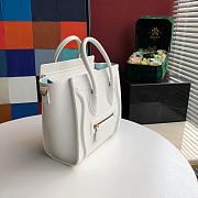 Celine Micro Luggage Calfskin Dune White Size 20 X 20 X 10 cm - 6