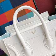 Celine Micro Luggage Calfskin Dune White Size 20 X 20 X 10 cm - 3