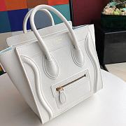 Celine Micro Luggage Calfskin Dune White Size 20 X 20 X 10 cm - 2