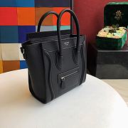 Celine Micro Luggage Calfskin Dune Black Size 20 X 20 X 10 cm - 5