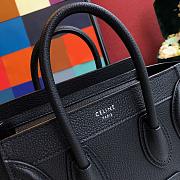 Celine Micro Luggage Calfskin Dune Black Size 20 X 20 X 10 cm - 2