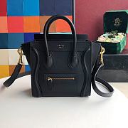 Celine Micro Luggage Smooth Calfskin Dune Black Size 20 X 20 X 10 cm - 1