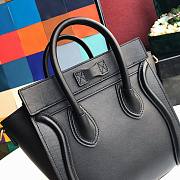 Celine Micro Luggage Smooth Calfskin Dune Black Size 20 X 20 X 10 cm - 4