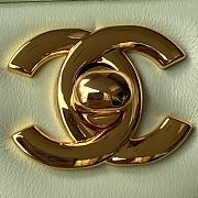 Chanel Flap Bag Lambskin in Light Green 20cm with Gold Hardware - 6
