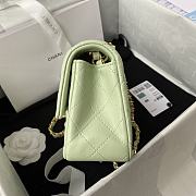 Chanel Flap Bag Lambskin in Light Green 20cm with Gold Hardware - 5