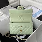 Chanel Flap Bag Lambskin in Light Green 23cm with Gold Hardware A01113 - 6