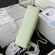 Chanel Flap Bag Lambskin in Light Green 23cm with Gold Hardware A01113 - 5