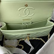 Chanel Flap Bag Lambskin in Light Green 23cm with Gold Hardware A01113 - 2