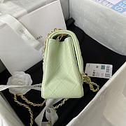 Chanel Flap Bag Lambskin in Light Green 17cm with Gold Hardware - 6