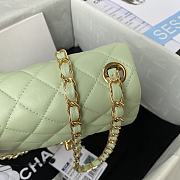 Chanel Flap Bag Lambskin in Light Green 17cm with Gold Hardware - 5