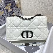 Dior Caro Medium White Black Hardware Size 28 x 17 x 9 cm - 1