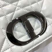 Dior Caro Medium White Black Hardware Size 28 x 17 x 9 cm - 5