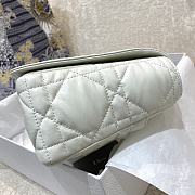 Dior Caro Medium White Black Hardware Size 28 x 17 x 9 cm - 4