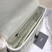 Dior Caro Medium White Black Hardware Size 25 x 15 x 8 cm - 6