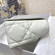 Dior Caro Medium White Black Hardware Size 25 x 15 x 8 cm - 5