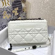 Dior Caro Medium White Black Hardware Size 25 x 15 x 8 cm - 3