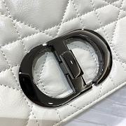 Dior Caro Medium White Black Hardware Size 25 x 15 x 8 cm - 4