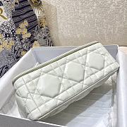 Dior Caro Medium White Black Hardware Size 25 x 15 x 8 cm - 2