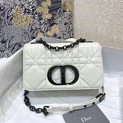 Dior Caro Medium White Black Hardware Size 20 x 12 x 7 cm - 1