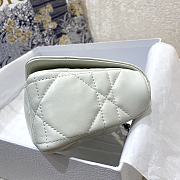 Dior Caro Medium White Black Hardware Size 20 x 12 x 7 cm - 4