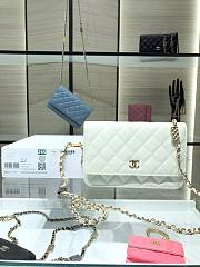 Chanel WOC Caviar AP2400 White Size 19 cm - 1