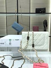 Chanel WOC Caviar AP2400 White Size 19 cm - 6