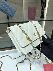 Chanel WOC Caviar AP2400 White Size 19 cm - 4