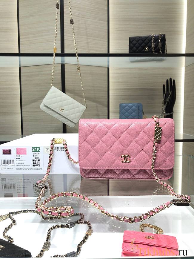 Chanel WOC Caviar AP2400 Pink Size 19 cm - 1