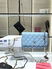 Chanel WOC Caviar AP2400 Blue Size 19 cm - 1