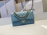 Chanel Lambskin Flap Bag Gold-Tone Light Blue 980880 Size 25cm - 1
