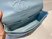 Chanel Lambskin Flap Bag Gold-Tone Light Blue 980880 Size 25cm - 3
