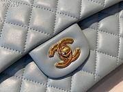 Chanel Lambskin Flap Bag Gold-Tone Light Blue 980880 Size 25cm - 2