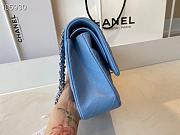 Chanel Lambskin Flap Bag Silver-Tone Dark Blue 980880 Size 25cm - 2