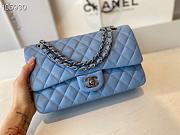 Chanel Lambskin Flap Bag Silver-Tone Dark Blue 980880 Size 25cm - 4