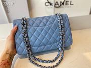 Chanel Lambskin Flap Bag Silver-Tone Dark Blue 980880 Size 25cm - 6