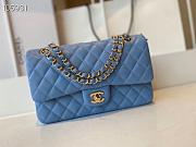 Chanel Lambskin Flap Bag Gold-Tone Dark Blue 980880 Size 25cm - 1