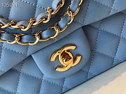 Chanel Lambskin Flap Bag Gold-Tone Dark Blue 980880 Size 25cm - 2