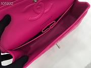 Chanel Lambskin Flap Bag Silver-Tone Dark Rose Red 980880 Size 25cm - 4