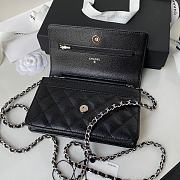 Chanel WOC Black Silver Hardware With Magnetic Closure Size 19.5 cm - 4