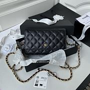Chanel WOC Black Gold Hardware With Magnetic Closure Size 19.5 cm - 1