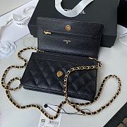 Chanel WOC Black Gold Hardware With Magnetic Closure Size 19.5 cm - 3