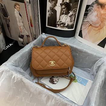 Chanel Messenger Bag Brown 93749 Size 19 x 7 x 14 cm